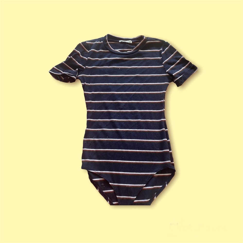 Ribbed Stripe Bodysuit